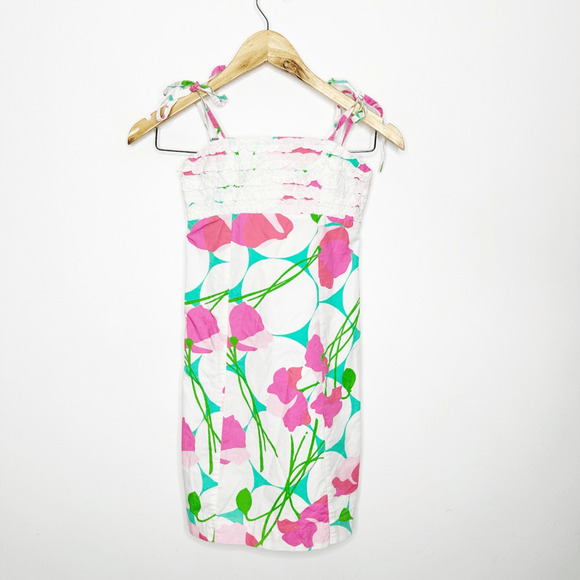 Lilly Pulitzer Franco Had Me a Blast Dress floral cotton GIRLS 10 - Picture 2 of 7